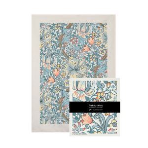 Golden lily William Morris gåvoset handduk och disktrasa